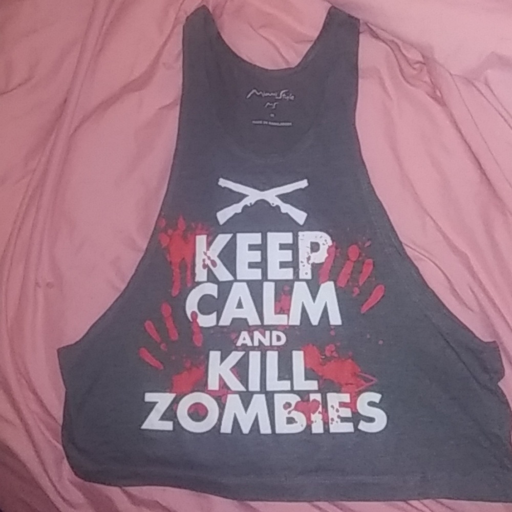A tank top with low arm holes, grey